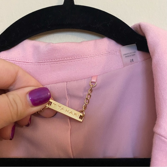 T Tahari Pink Stretchy Blazer 14 - Picture 4 of 4